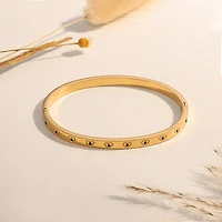 Blue Gem Heart Bangle
