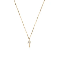 14k Diamond Key Necklace