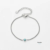 Steel Birthstone Bracelet