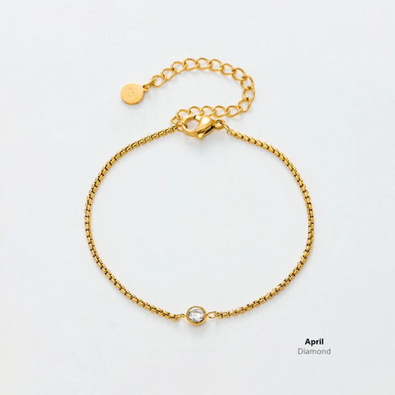 Gold Birthstone Bracelet