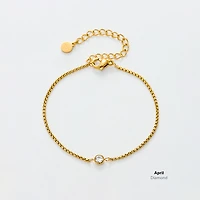 Gold Birthstone Bracelet
