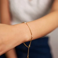 Thin Pearl Chain Bracelet