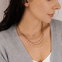 Color Beaded Chain Necklace