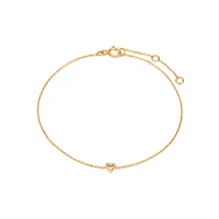 14k Diamond Heart Bracelet