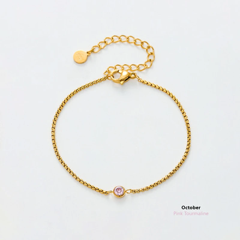 Gold Birthstone Bracelet