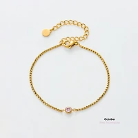 Gold Birthstone Bracelet