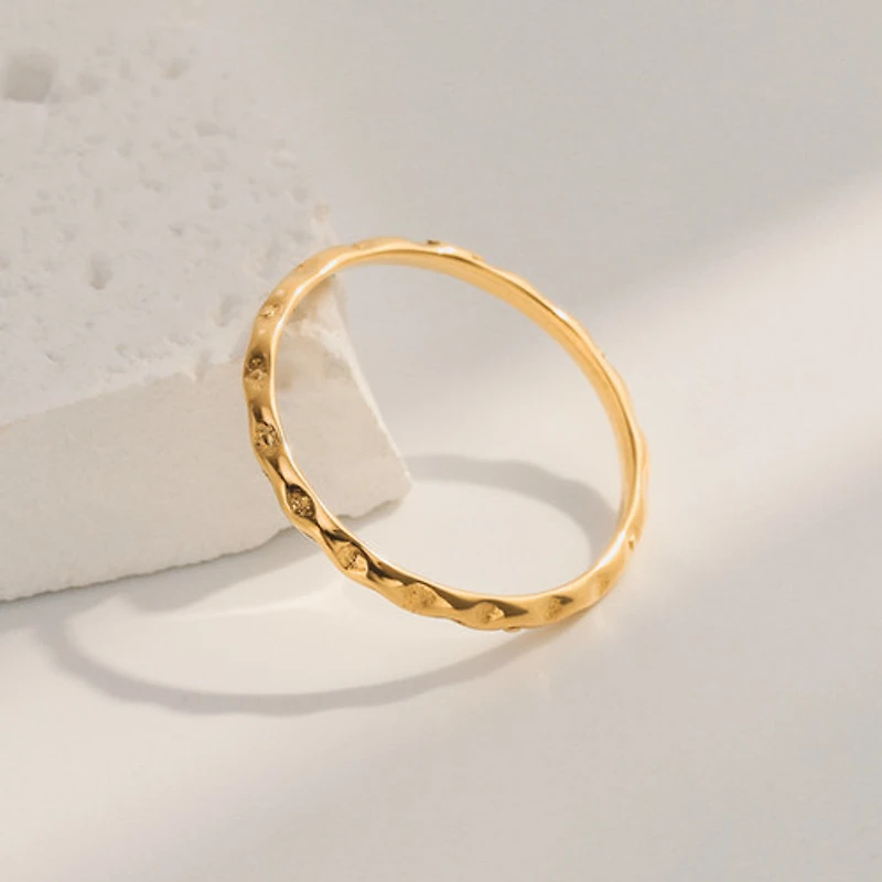 Thin Moon Surface Ring