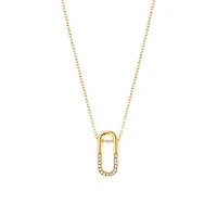Gold Safety Pin Necklace