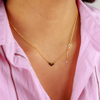 Vesica Piscis Heart Necklace