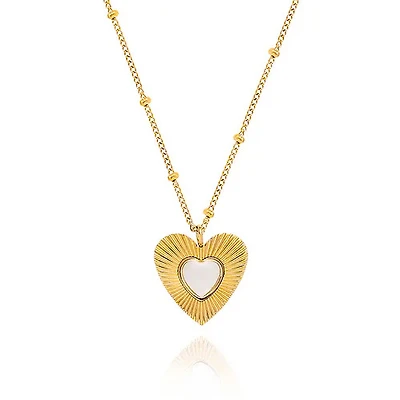 Extra Long Statement Heart Necklace