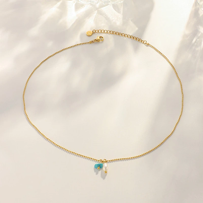 Turquoise Pearl Necklace