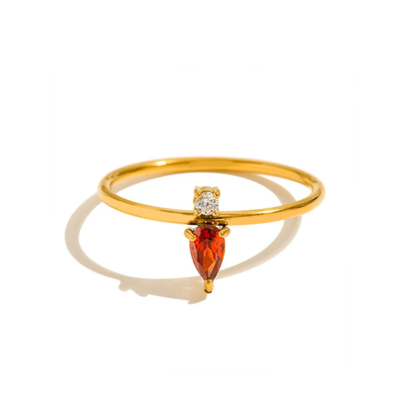 Red Dual Color Gem Ring