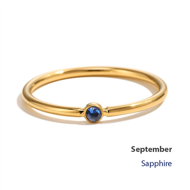 Gold Stackable Birthstone Ring