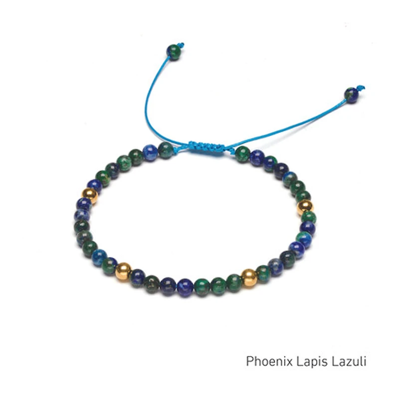 Braided Natural Crystal Bracelet (Depth of Blue)