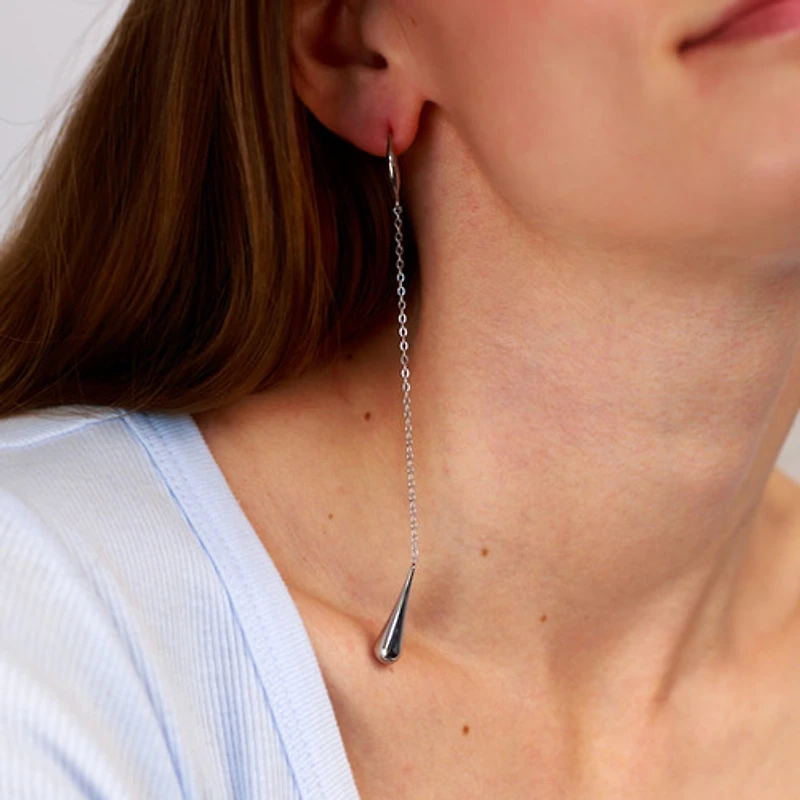 Steel Long Waterdrop Studs