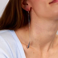 Steel Long Waterdrop Studs