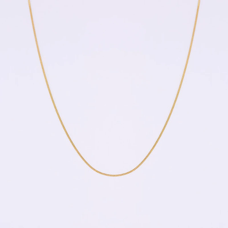 Thin Curb Chain Necklace