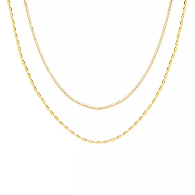 Delicate Dual Layer Beaded Necklace