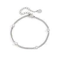 Steel Gem Chain Bracelet