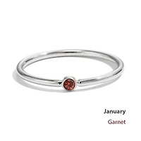 Steel Stackable Birthstone Ring