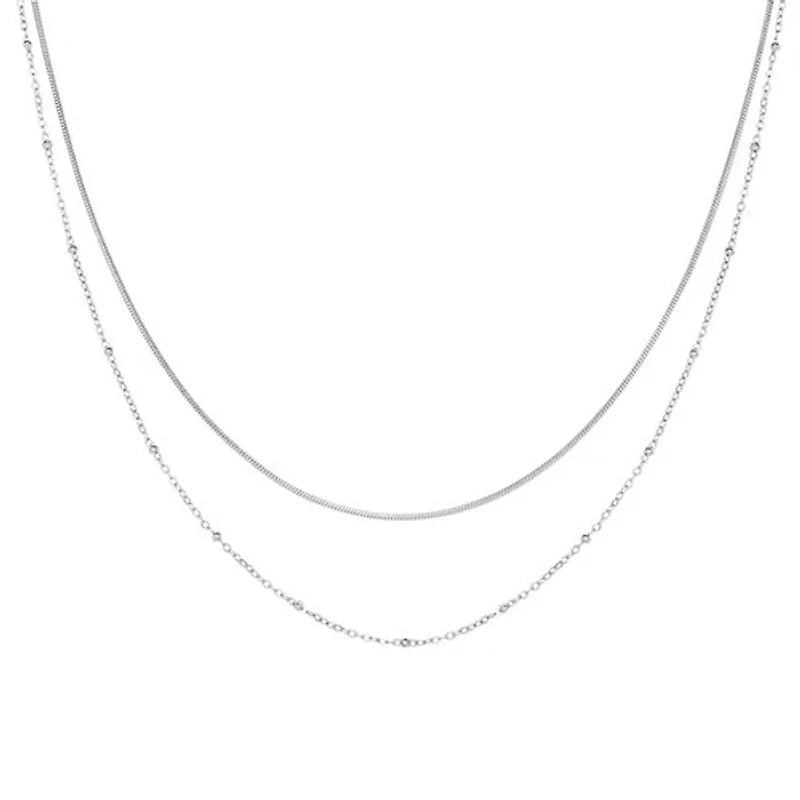 Steel Layered Everyday Necklace