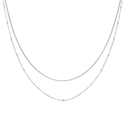 Steel Layered Everyday Necklace