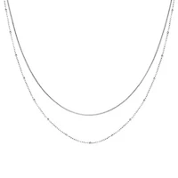 Steel Layered Everyday Necklace
