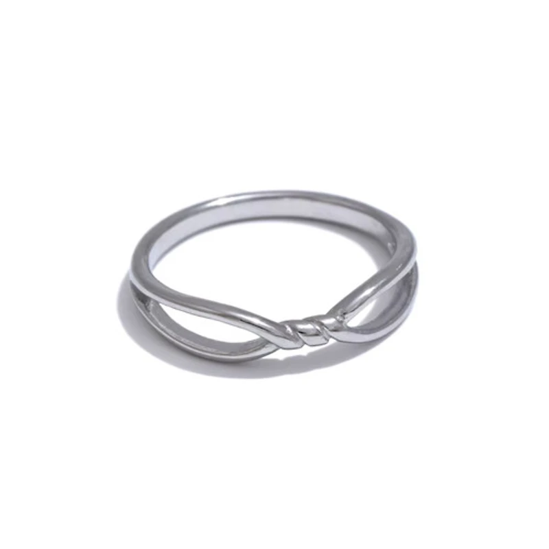 Steel Twisted Ribbon Ring