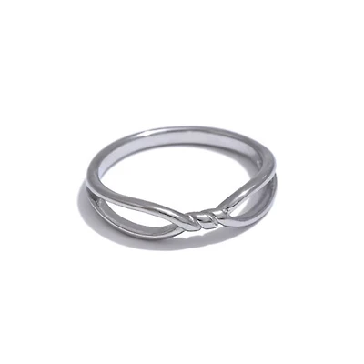 Steel Twisted Ribbon Ring