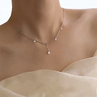 Asymmetrical Crystal Drop Necklace