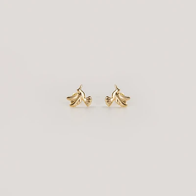 Textured Hummingbird Studs