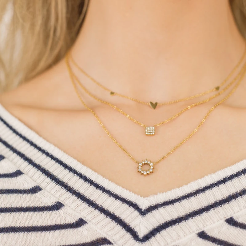 Mini Triple Heart Necklace