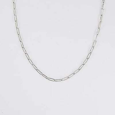 Steel Paperclip Chain Necklace