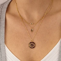 Evil Eye Coin Necklace
