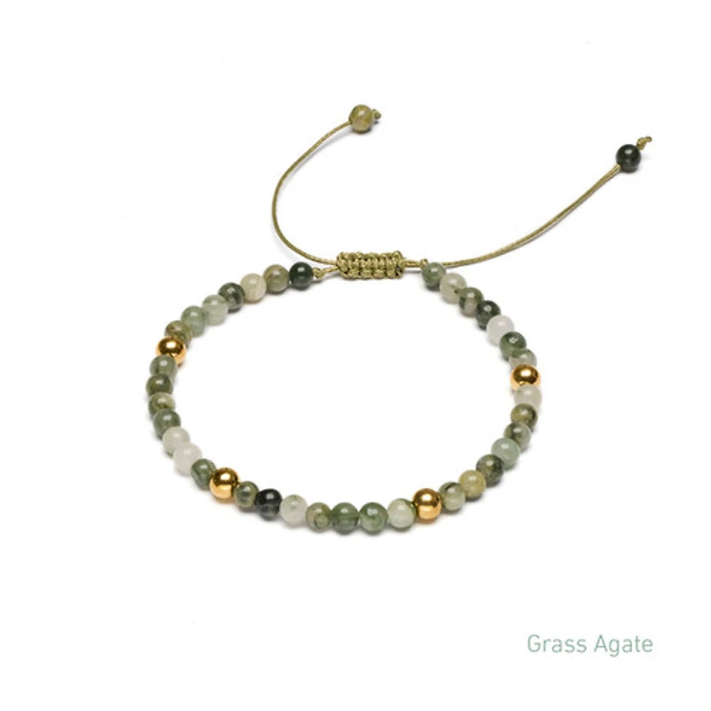 Braided Natural Crystal Bracelet (Spring Freshness)