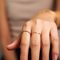 Thin Moon Surface Ring