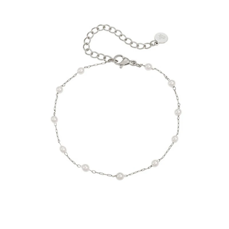 Steel Everyday Pearl Chain Bracelet