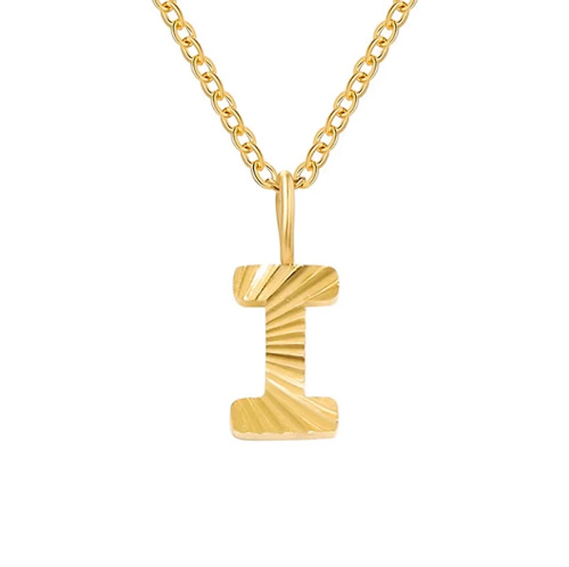 Patterned Initial Necklace (A-N)