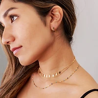 Blue Multi Beaded Chain Necklace