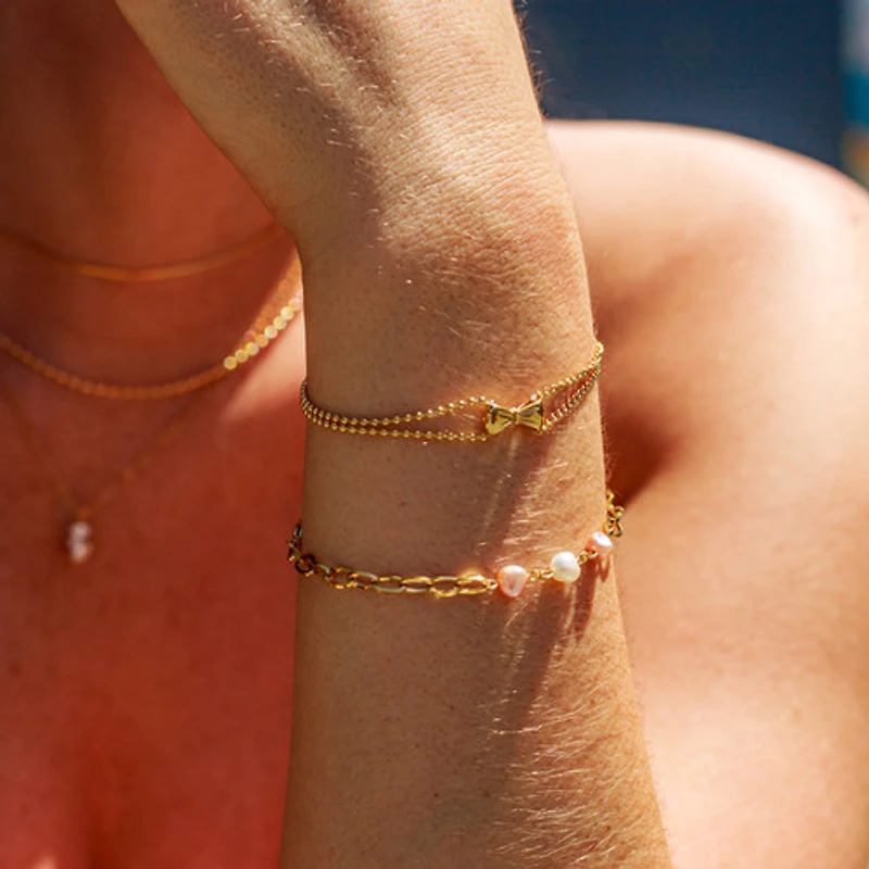 Gold Layered Bow Bracelet