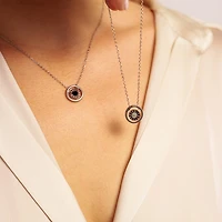 Steel Roman Clock Necklace