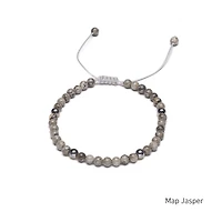 Braided Natural Crystal Bracelet (Classic Black & White)