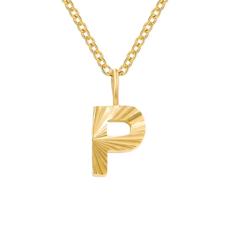 Patterned Initial Necklace (O-Z)