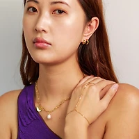 Gold Coin Pearl Necklace