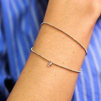 Steel Layered Gem Beaded Bracelet
