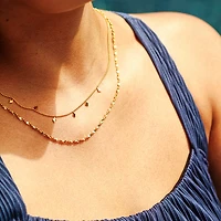 Layered Rhombus Charm Necklace