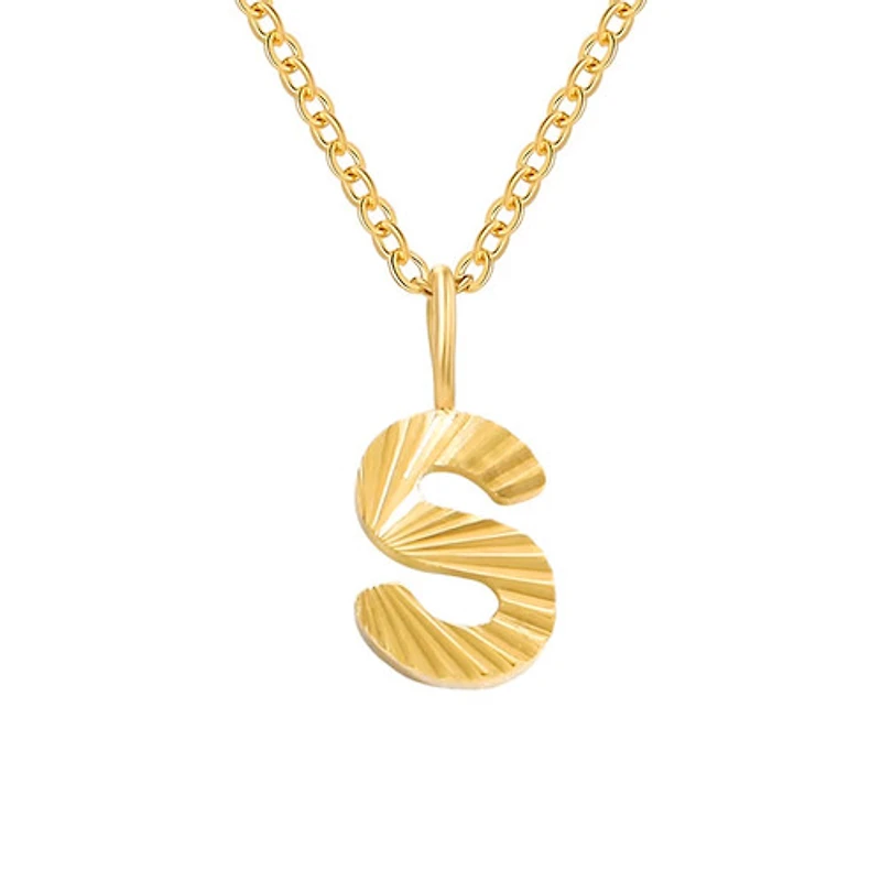 Patterned Initial Necklace (O-Z)