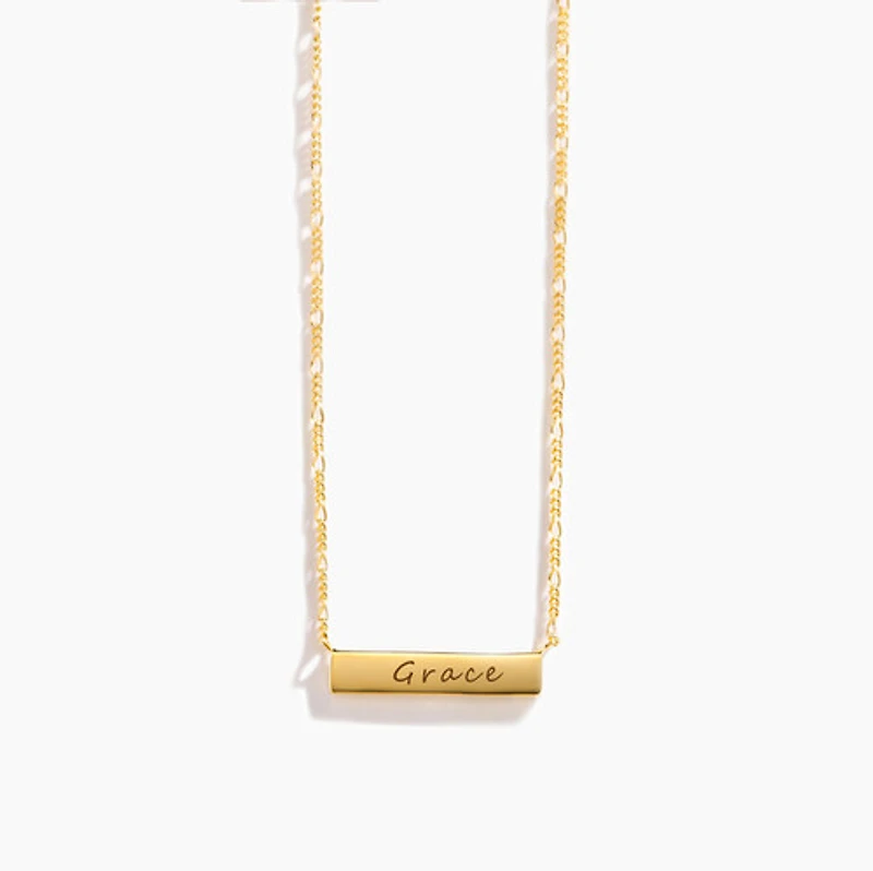 Large Engravable Bar Necklace