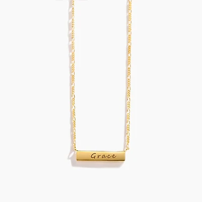 Large Engravable Bar Necklace