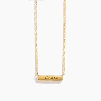 Large Engravable Bar Necklace